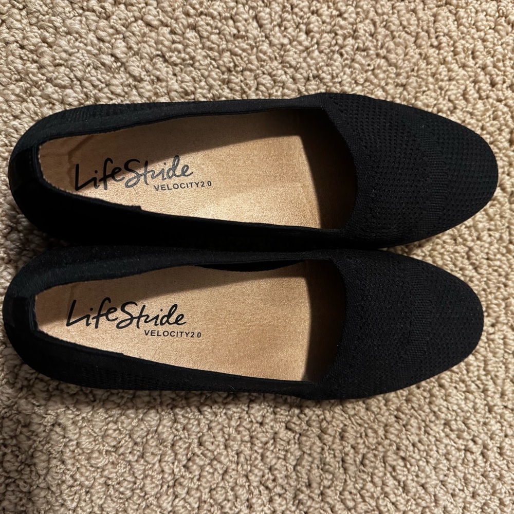 Life Stride Black Loafers for Women
